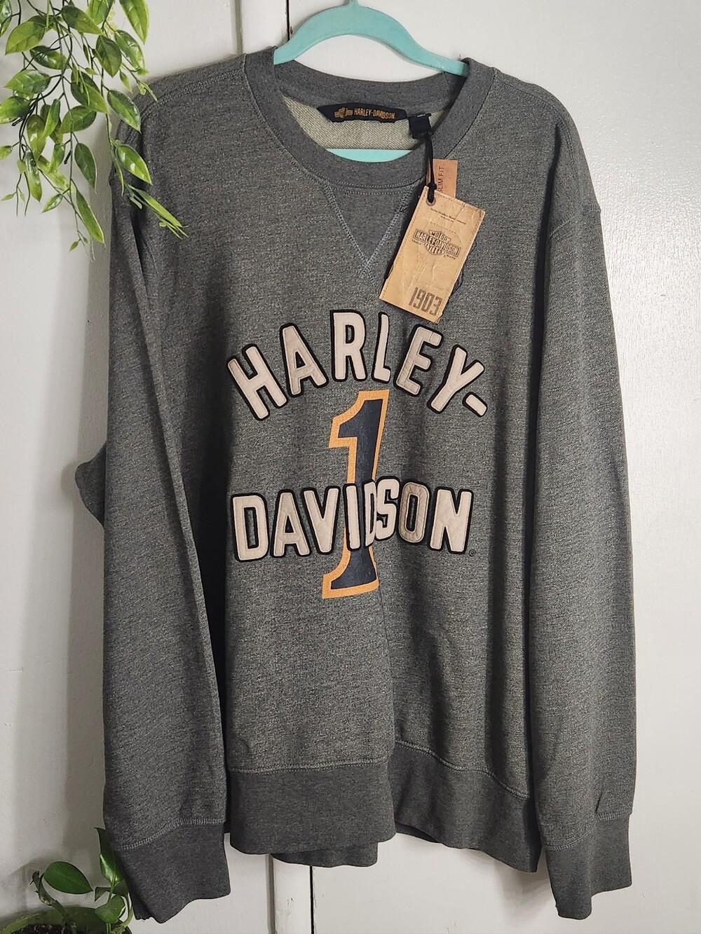 🏍️🔥 Harley-Davidson #1 Crewneck Sweatshirt NWT Men's 2XL Rare Biker Style🏍